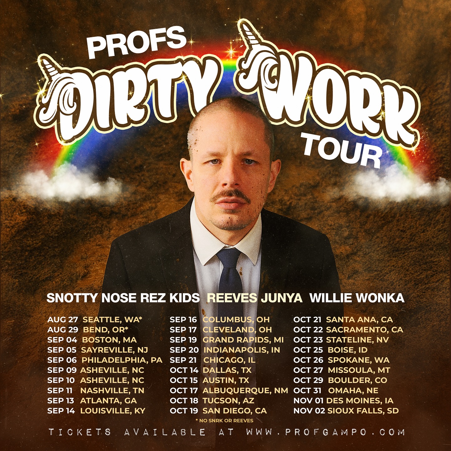 Reeves Junya Dirty Work Tour Poster